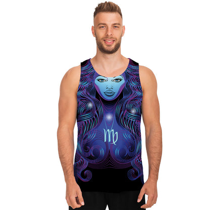 Dark Virgo Zodiac Sign Print Men's Tank Top