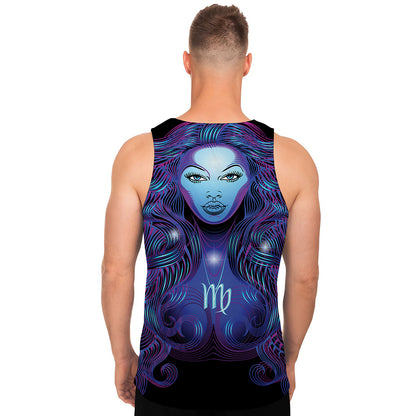 Dark Virgo Zodiac Sign Print Men's Tank Top