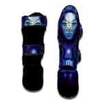 Dark Virgo Zodiac Sign Print Muay Thai Shin Guard