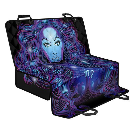 Dark Virgo Zodiac Sign Print Pet Car Back Seat Cover