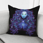 Dark Virgo Zodiac Sign Print Pillow Cover