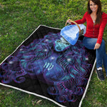 Dark Virgo Zodiac Sign Print Quilt