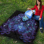 Dark Virgo Zodiac Sign Print Quilt
