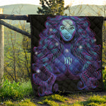 Dark Virgo Zodiac Sign Print Quilt