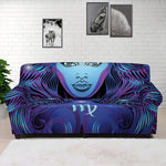 Dark Virgo Zodiac Sign Print Sofa Cover