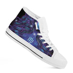 Dark Virgo Zodiac Sign Print White High Top Shoes