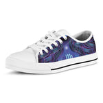 Dark Virgo Zodiac Sign Print White Low Top Shoes