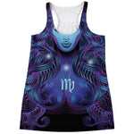 Dark Virgo Zodiac Sign Print Women's Racerback Tank Top