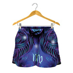 Dark Virgo Zodiac Sign Print Women's Shorts