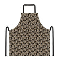 Dark Western Floral Pattern Print Apron