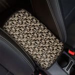 Dark Western Floral Pattern Print Car Center Console Cover