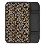 Dark Western Floral Pattern Print Car Center Console Cover