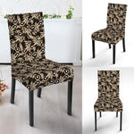 Dark Western Floral Pattern Print Dining Chair Slipcover