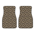 Dark Western Floral Pattern Print Front Car Floor Mats