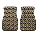 Dark Western Floral Pattern Print Front Car Floor Mats