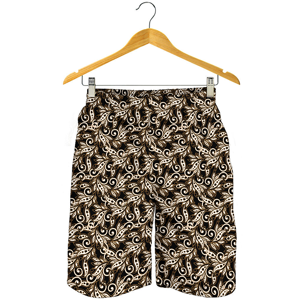 Dark Western Floral Pattern Print Men's Shorts