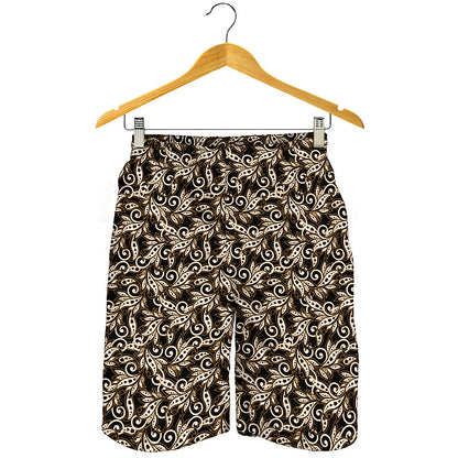 Dark Western Floral Pattern Print Men's Shorts