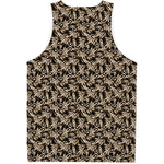 Dark Western Floral Pattern Print Men's Tank Top