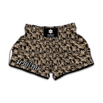 Dark Western Floral Pattern Print Muay Thai Boxing Shorts