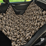 Dark Western Floral Pattern Print Pet Car Back Seat Cover