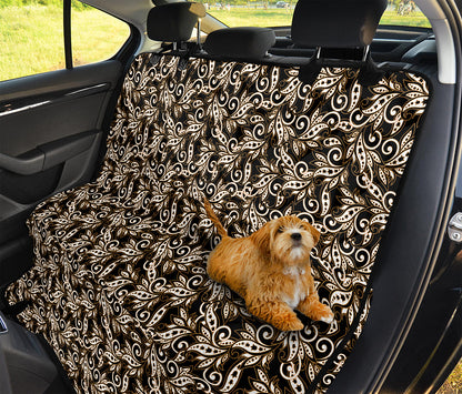 Dark Western Floral Pattern Print Pet Car Back Seat Cover