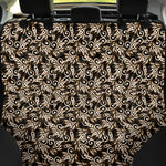 Dark Western Floral Pattern Print Pet Car Back Seat Cover