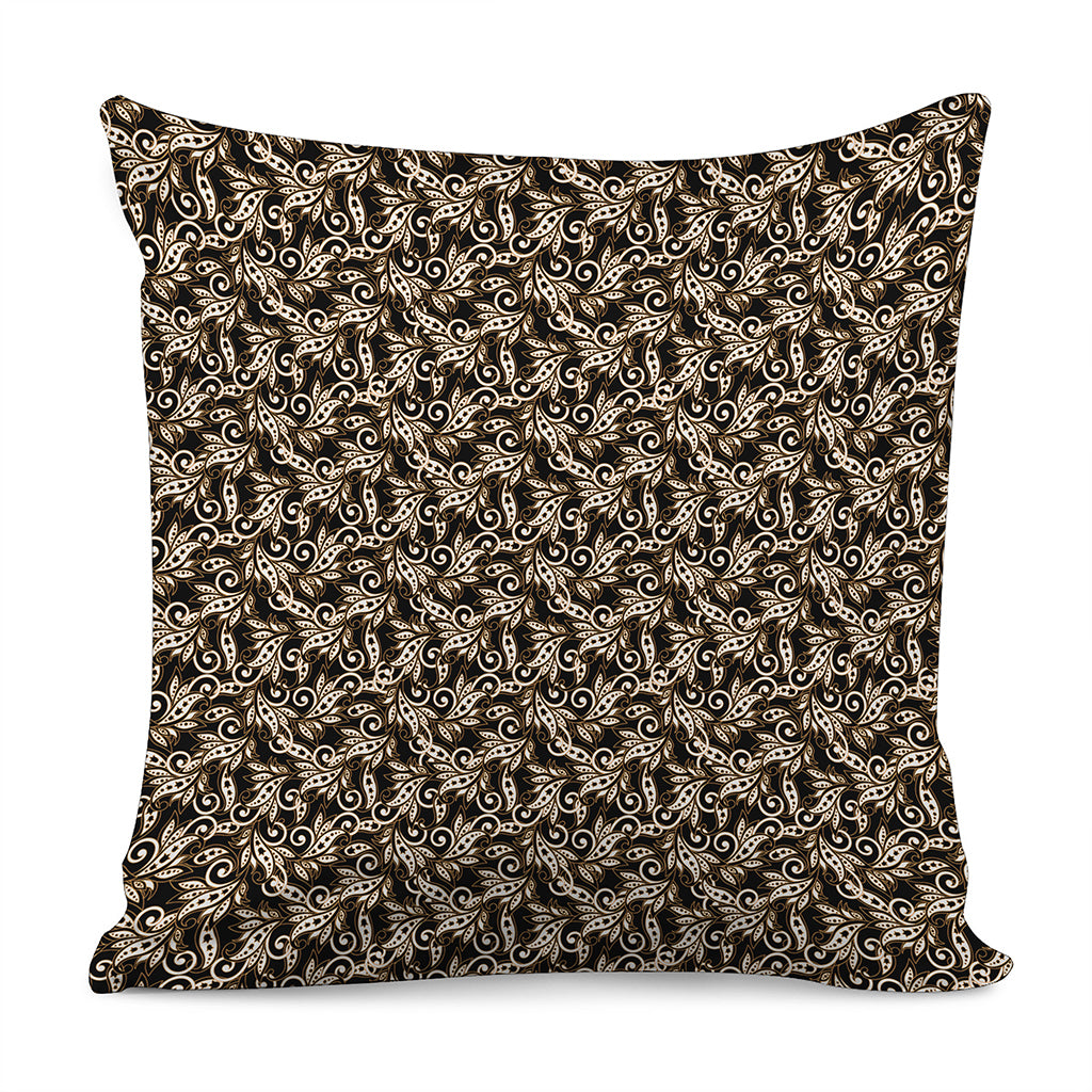 Dark Western Floral Pattern Print Pillow Cover