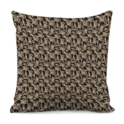 Dark Western Floral Pattern Print Pillow Cover