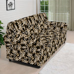 Dark Western Floral Pattern Print Sofa Cover