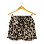 Dark Western Floral Pattern Print Women's Shorts