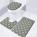 Dartboard Cartoon Pattern Print 3 Piece Bath Mat Set