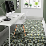 Dartboard Cartoon Pattern Print Area Rug