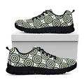 Dartboard Cartoon Pattern Print Black Running Shoes