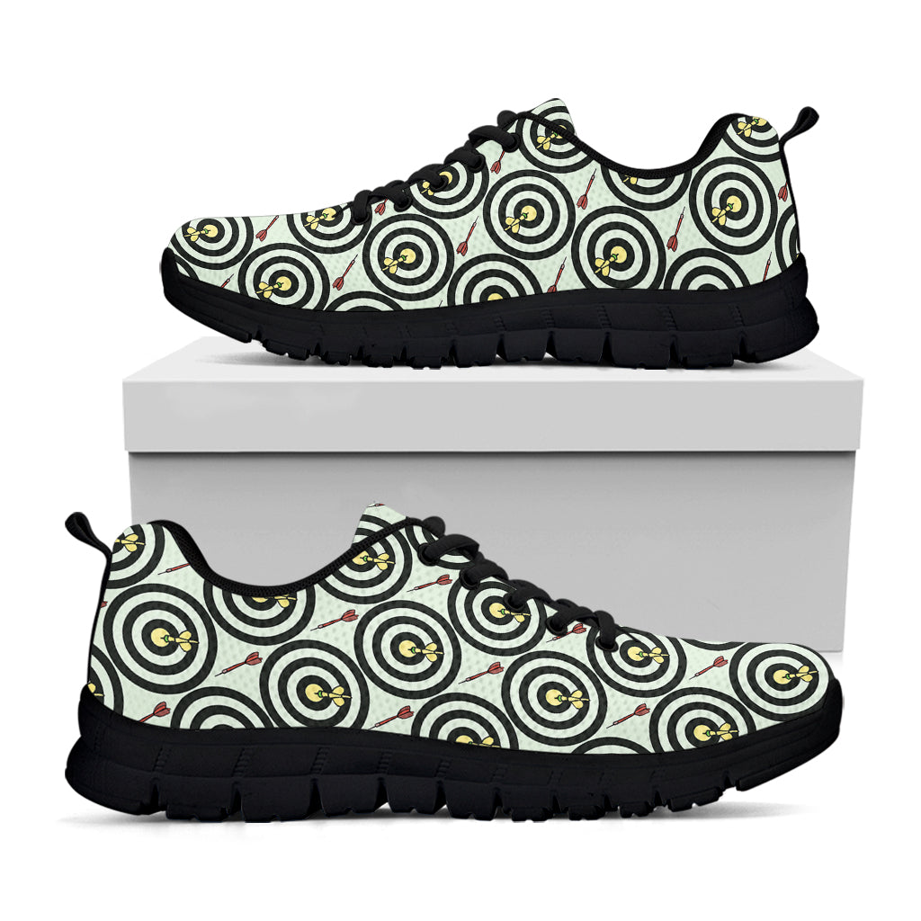 Dartboard Cartoon Pattern Print Black Sneakers
