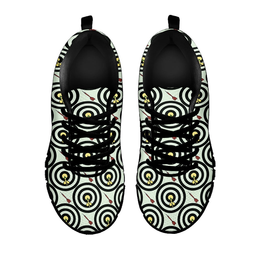 Dartboard Cartoon Pattern Print Black Sneakers