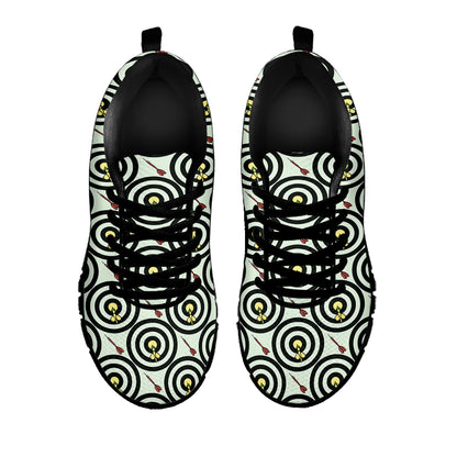 Dartboard Cartoon Pattern Print Black Sneakers