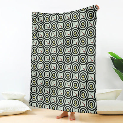 Dartboard Cartoon Pattern Print Blanket