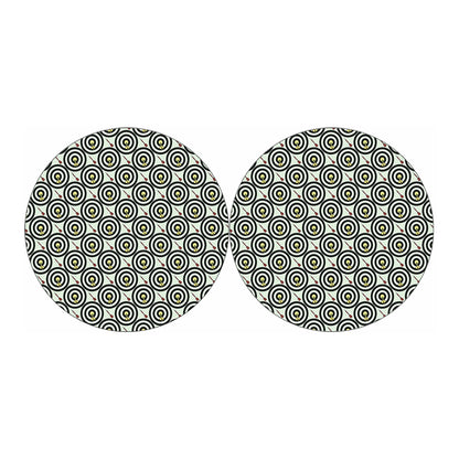 Dartboard Cartoon Pattern Print Car Coasters