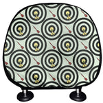 Dartboard Cartoon Pattern Print Car Headrest Covers