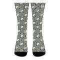 Dartboard Cartoon Pattern Print Crew Socks
