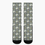 Dartboard Cartoon Pattern Print Crew Socks
