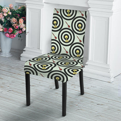Dartboard Cartoon Pattern Print Dining Chair Slipcover