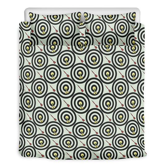 Dartboard Cartoon Pattern Print Duvet Cover Bedding Set