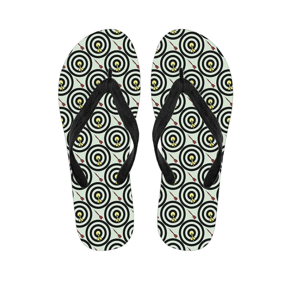Dartboard Cartoon Pattern Print Flip Flops