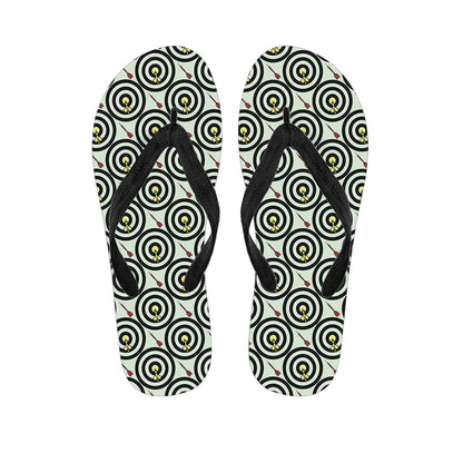 Dartboard Cartoon Pattern Print Flip Flops