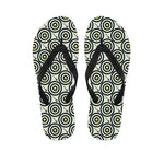 Dartboard Cartoon Pattern Print Flip Flops
