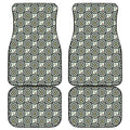 Dartboard Cartoon Pattern Print Front and Back Car Floor Mats