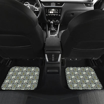 Dartboard Cartoon Pattern Print Front and Back Car Floor Mats