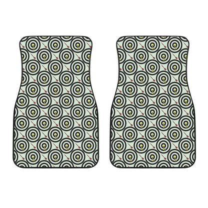 Dartboard Cartoon Pattern Print Front Car Floor Mats
