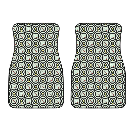 Dartboard Cartoon Pattern Print Front Car Floor Mats